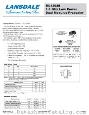 MC12038 datasheet pdf Lansdale Semiconductor