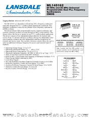 MC145162 datasheet pdf Lansdale Semiconductor
