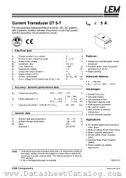 CT5-T datasheet pdf LEM