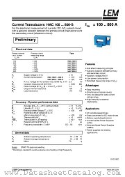 HAC200-S datasheet pdf LEM