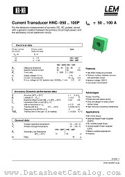 HNC-100P datasheet pdf LEM