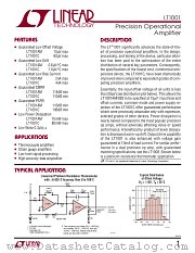 LT1001 datasheet pdf Linear Technology