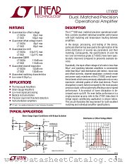LT1002 datasheet pdf Linear Technology