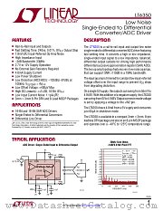 LT6350 datasheet pdf Linear Technology