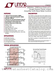 LT6557 datasheet pdf Linear Technology