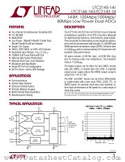 LTC2145-14 datasheet pdf Linear Technology