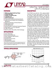 LTC2451 datasheet pdf Linear Technology