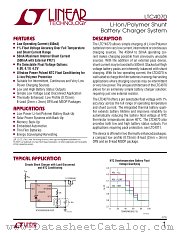 LTC4070 datasheet pdf Linear Technology