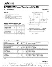 DU2880V datasheet pdf Tyco Electronics