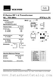 ETC4-1-75 datasheet pdf Tyco Electronics
