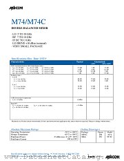 M74C datasheet pdf Tyco Electronics