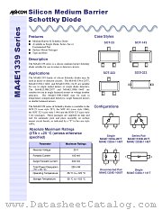 MA4E1339 datasheet pdf Tyco Electronics