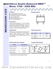 MA4EX240H-1225T datasheet pdf Tyco Electronics