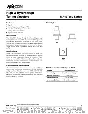 MA4ST553 datasheet pdf Tyco Electronics