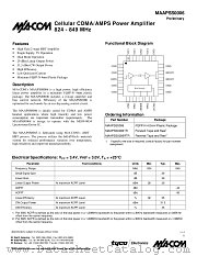 MAAPSS0006 datasheet pdf Tyco Electronics