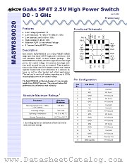 MASWSS0020TR datasheet pdf Tyco Electronics
