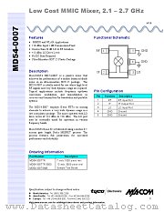 MD54-0007 datasheet pdf Tyco Electronics