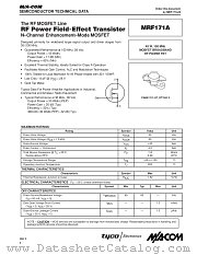 MRF171A datasheet pdf Tyco Electronics