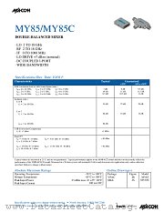 MY85C datasheet pdf Tyco Electronics