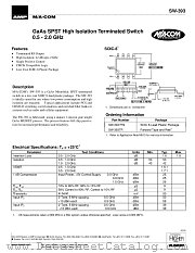 SW-393PIN datasheet pdf Tyco Electronics