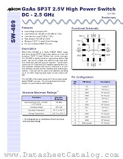 SW-489TR datasheet pdf Tyco Electronics