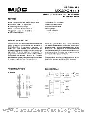 MX27C4111 datasheet pdf Macronix International