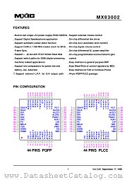 MX93002FC datasheet pdf Macronix International