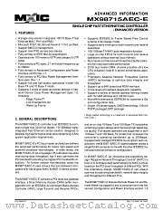MX98715AEC-E datasheet pdf Macronix International