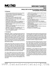 MX98728EC datasheet pdf Macronix International