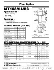 MT108M-UR3 datasheet pdf Marktech Optoelectronics