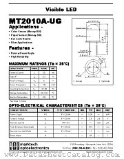 MT2010A-UG datasheet pdf Marktech Optoelectronics