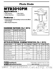 MTD3010PM datasheet pdf Marktech Optoelectronics