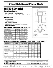 MTD5010M datasheet pdf Marktech Optoelectronics