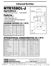 MTE108CL-J datasheet pdf Marktech Optoelectronics