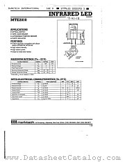 MTE2010 datasheet pdf Marktech Optoelectronics