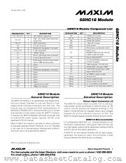 68HC16MODULE datasheet pdf MAXIM - Dallas Semiconductor
