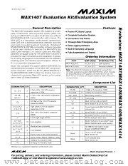 MAX1407EVSYS datasheet pdf MAXIM - Dallas Semiconductor