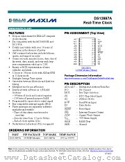 DS12887A datasheet pdf MAXIM - Dallas Semiconductor