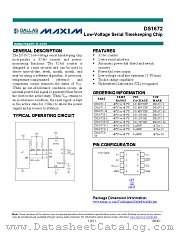 DS1672 datasheet pdf MAXIM - Dallas Semiconductor
