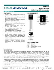 DS18S20 datasheet pdf MAXIM - Dallas Semiconductor