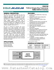 DS2156 datasheet pdf MAXIM - Dallas Semiconductor