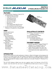 DS2761K datasheet pdf MAXIM - Dallas Semiconductor