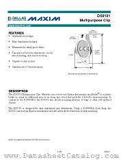 DS9101 datasheet pdf MAXIM - Dallas Semiconductor