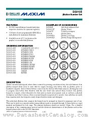DS9105 datasheet pdf MAXIM - Dallas Semiconductor