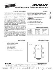 MAX038 datasheet pdf MAXIM - Dallas Semiconductor