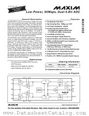 MAX1003 datasheet pdf MAXIM - Dallas Semiconductor