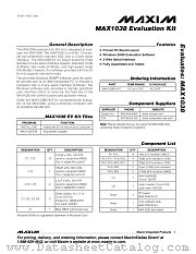 MAX1038EVKIT datasheet pdf MAXIM - Dallas Semiconductor