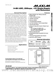 MAX1143 datasheet pdf MAXIM - Dallas Semiconductor