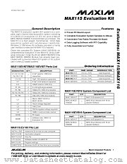 MAX115EVKIT datasheet pdf MAXIM - Dallas Semiconductor