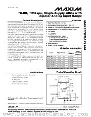 MAX1178 datasheet pdf MAXIM - Dallas Semiconductor